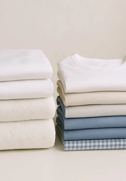 Neatly folded fresh laundry ready for pickup