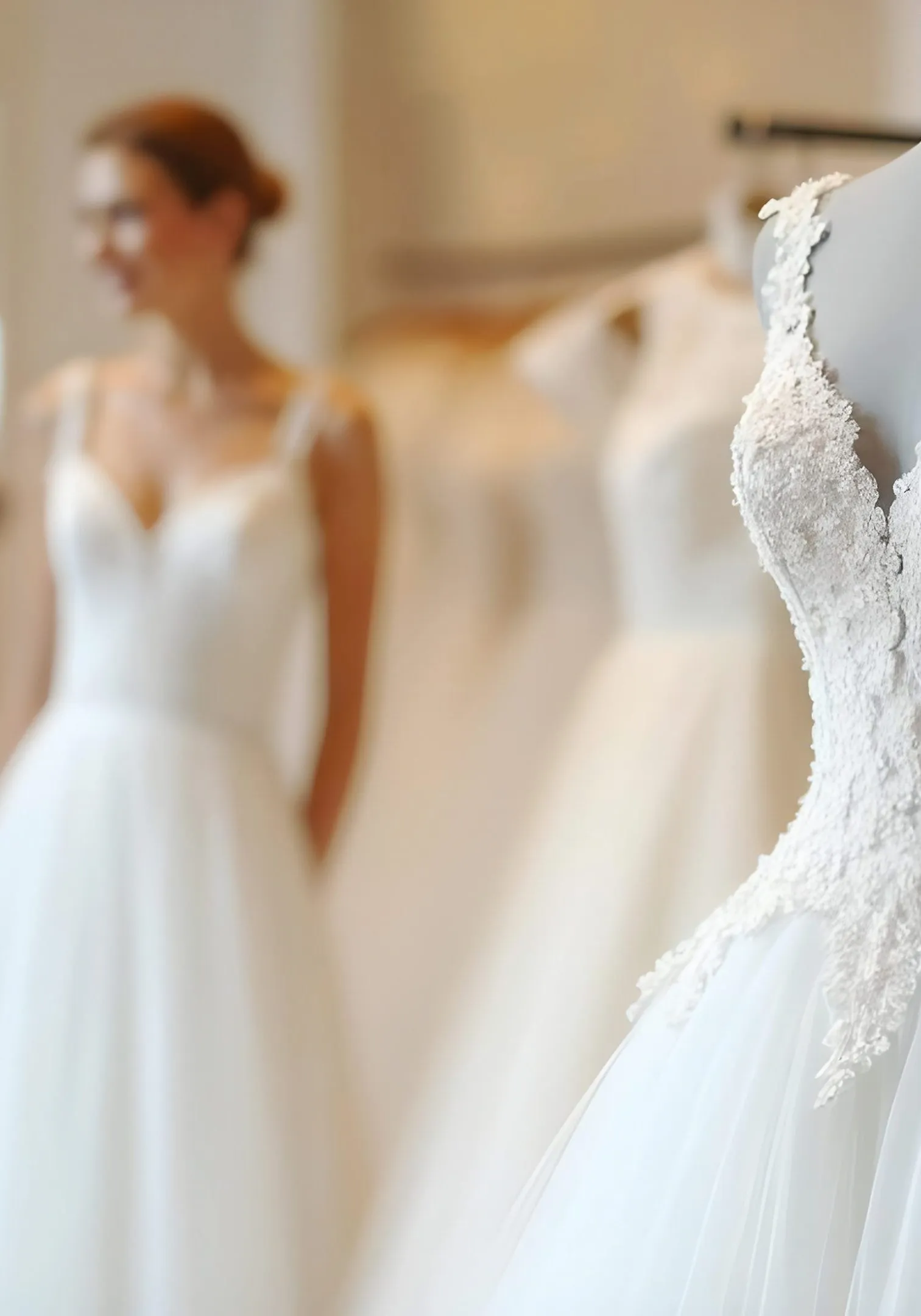 A beaded lace wedding gown cleaned and preserved by JM Cleaners in Boca Raton